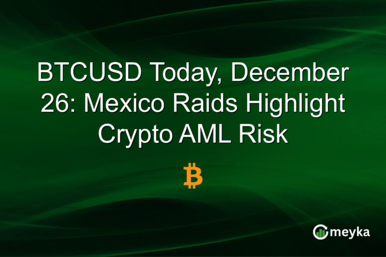 BTCUSD Hari ini, 26 Desember: Penggerebekan Meksiko Menyoroti Risiko AML Crypto