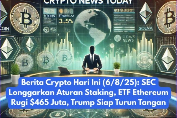 Berita Kripto Hari Ini (8/6/25): SEC Melonggarkan Aturan Staking, ETF Ethereum Kehilangan $465 Juta, Trump Siap Turun Tangan
