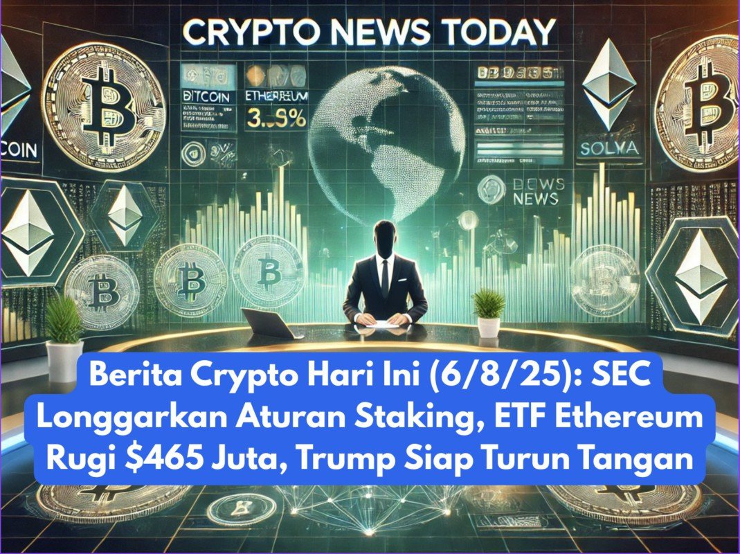 Berita Kripto Hari Ini (8/6/25): SEC Melonggarkan Aturan Staking, ETF Ethereum Kehilangan $465 Juta, Trump Siap Turun Tangan