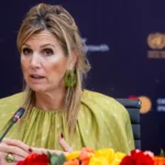 Ratu Maxima Memilih Gaun Hijau Natan untuk Kunjungannya ke Indonesia